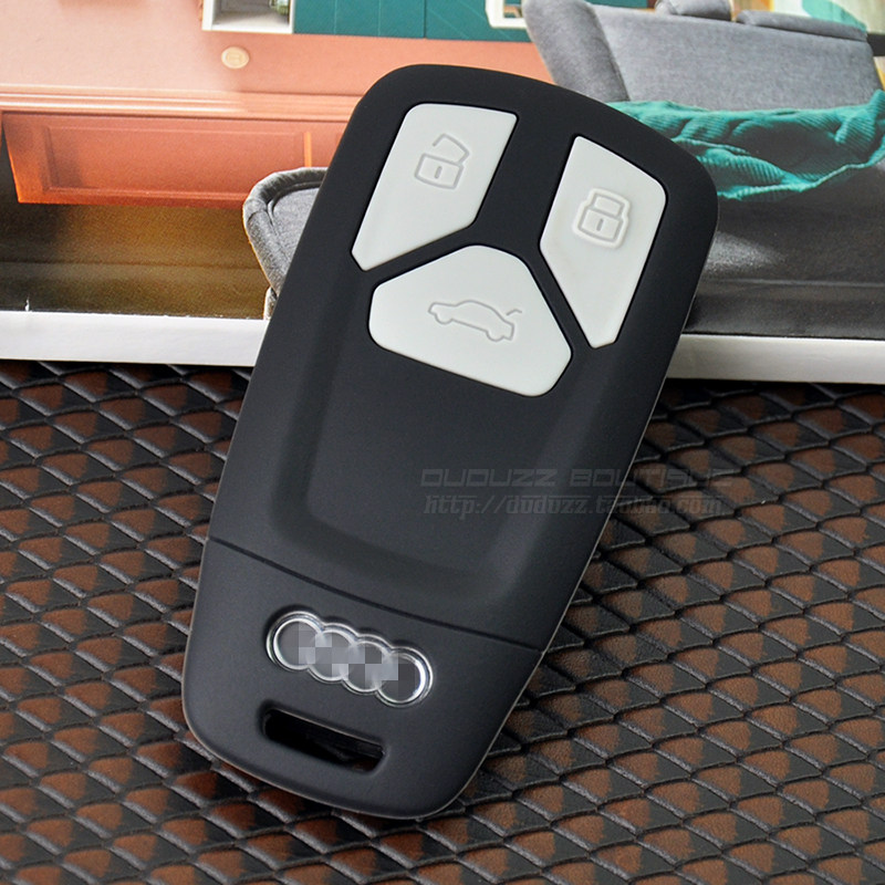 适用于奥迪16Q7202122324新款A4LQ5LA5Q8车遥控硅胶钥匙包套壳扣