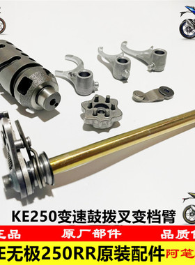 隆鑫LX250GS-3无极250RR KE250发动机原装变速鼓拨叉变档臂五星