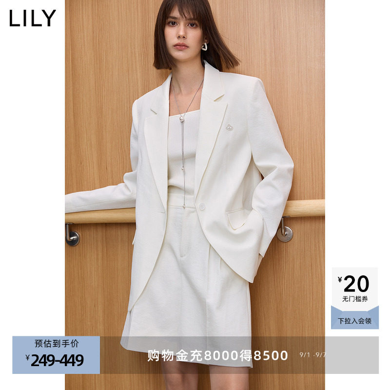 云朵西LILY2025春气质正肩廓形通勤休闲高级感轻薄西装女外套