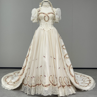 复古lolita洛丽塔cos风娃娃款婚纱礼服带头饰超长头纱限定纪念版