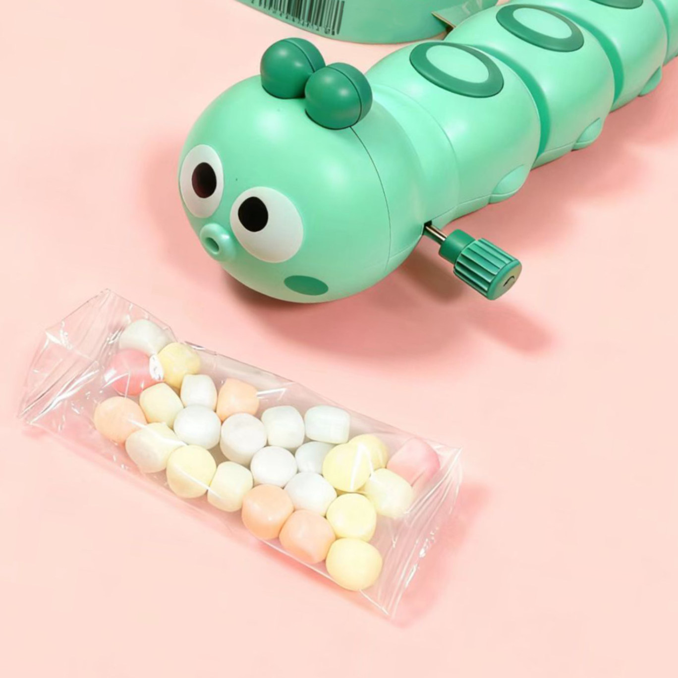 环球米可毛毛虫压片糖5g 儿童益智糖果玩具 圣诞送礼水果糖薄荷糖