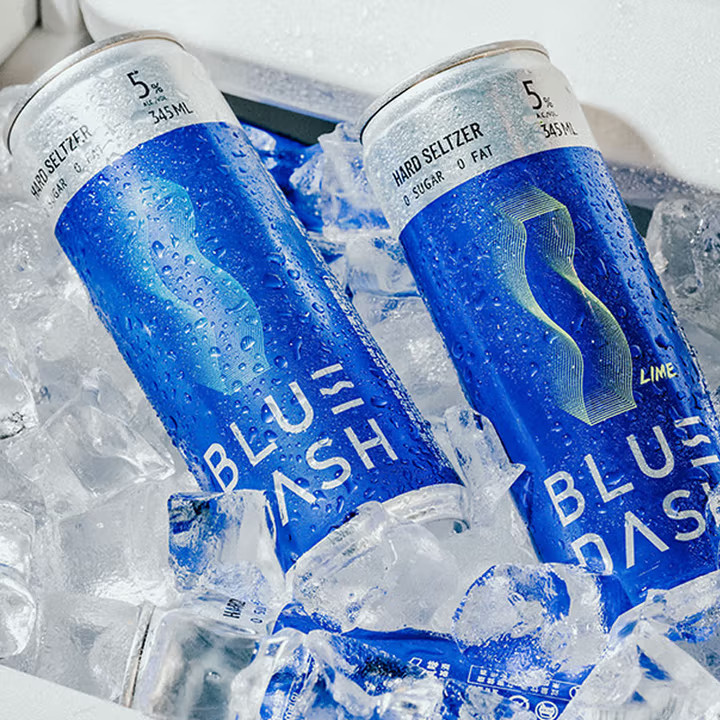 【临期促销6罐】BLUEDASH 布鲁大师青瓜味气泡酒罐装0糖0脂低度酒