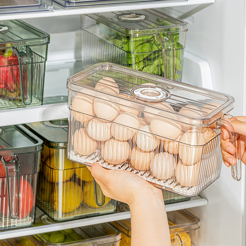 鸡蛋收纳盒冰箱用保鲜盒食品级大容量放鸡蛋的收纳神器蔬菜水果盒,收纳整理,食物收纳盒,淘宝优惠券,粉丝福利购,淘宝优惠卷