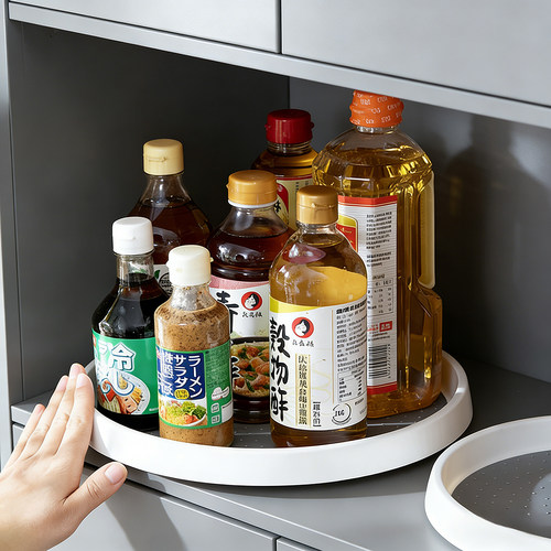 日式厨房家用多功能旋转置物架