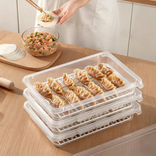 水饺速冻收纳盒食品级冷冻饺子盒