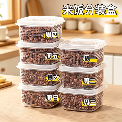 糙米饭分装盒杂粮饭定量小饭盒