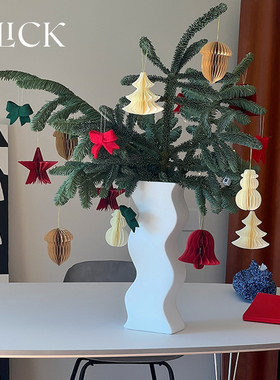 Click圣诞装饰挂件小型折纸挂饰节日氛围圣诞树配饰礼盒装