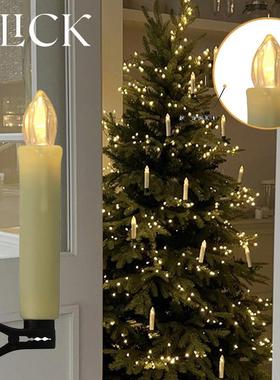 click仿真电子蜡烛带夹子可遥控圣诞树装饰灯出口高品质家用商用