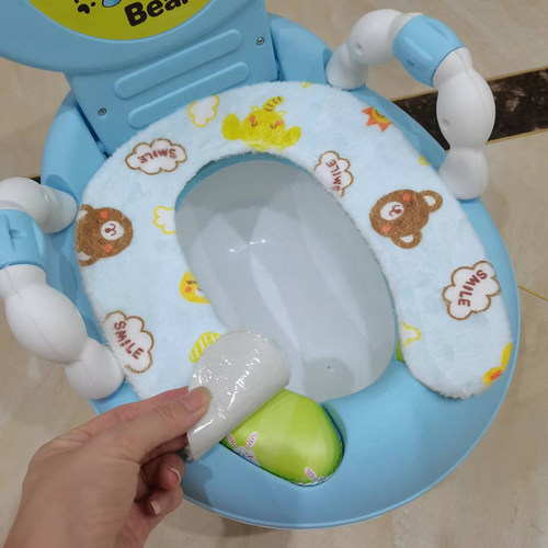 儿童坐便器坐垫小孩婴儿毛绒加厚防冷保暖套冬天宝宝粘贴马桶垫女