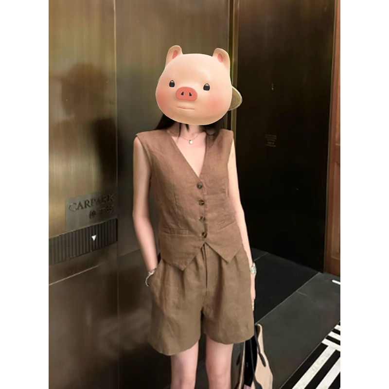 今年流行夏天搭配西装马甲时尚背心老钱风夏季女通勤百搭背心外套图片