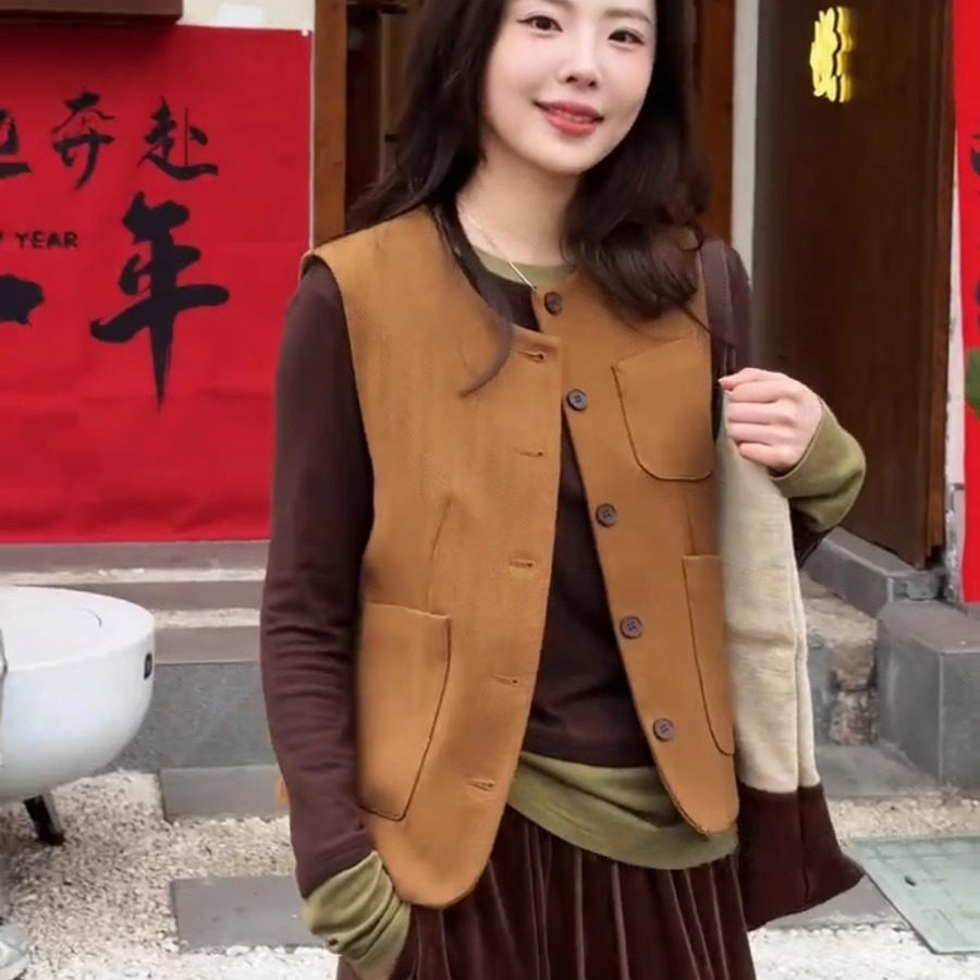 宽松显瘦遮肉西装马甲开衫外套女士早春秋小香风法式叠穿背心上衣,女装/女士精品,马夹,淘宝优惠券,粉丝福利购,淘宝优惠卷