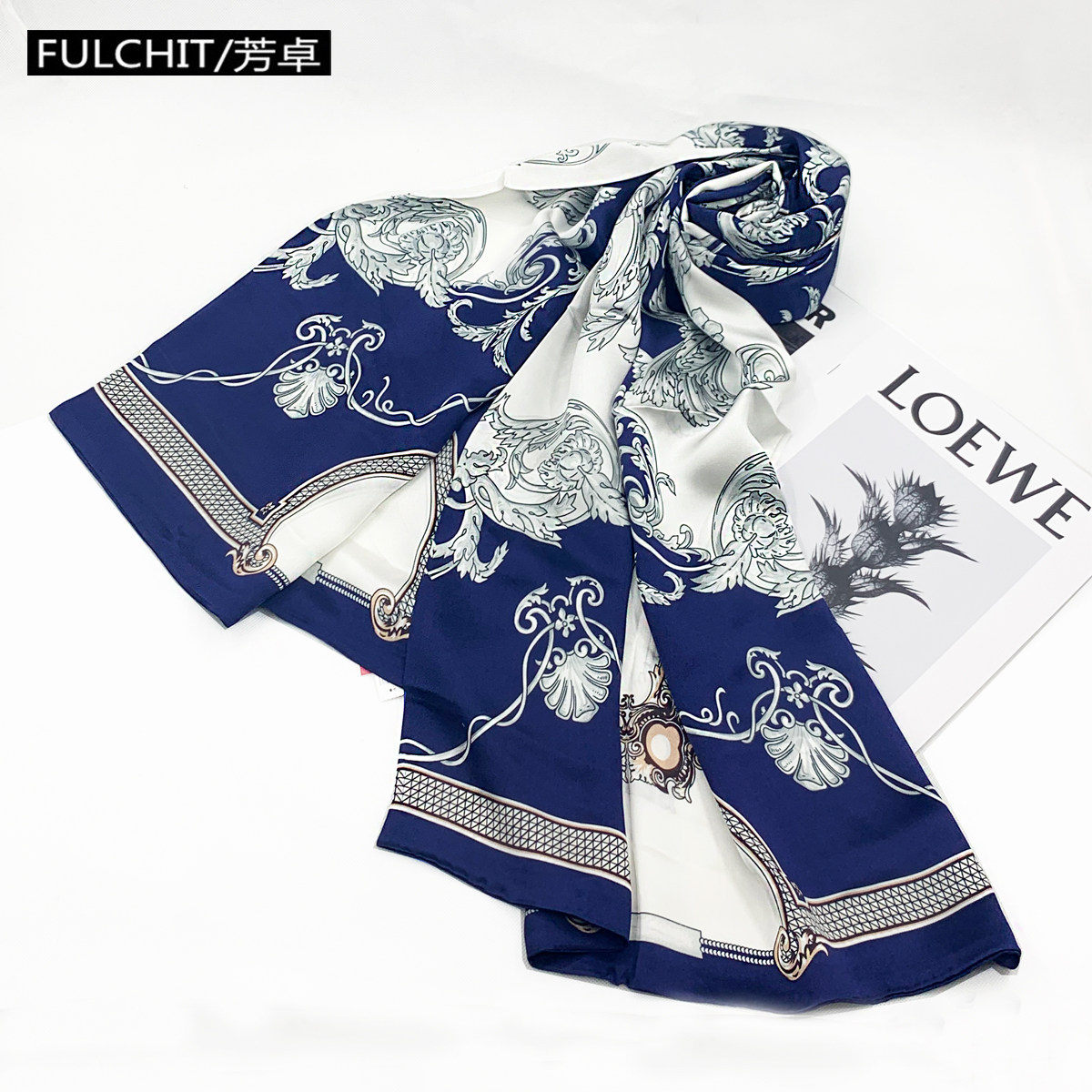 芳卓女双层加厚围巾丝巾桑蚕丝真丝缎面时尚披肩送妈妈礼盒装杭州