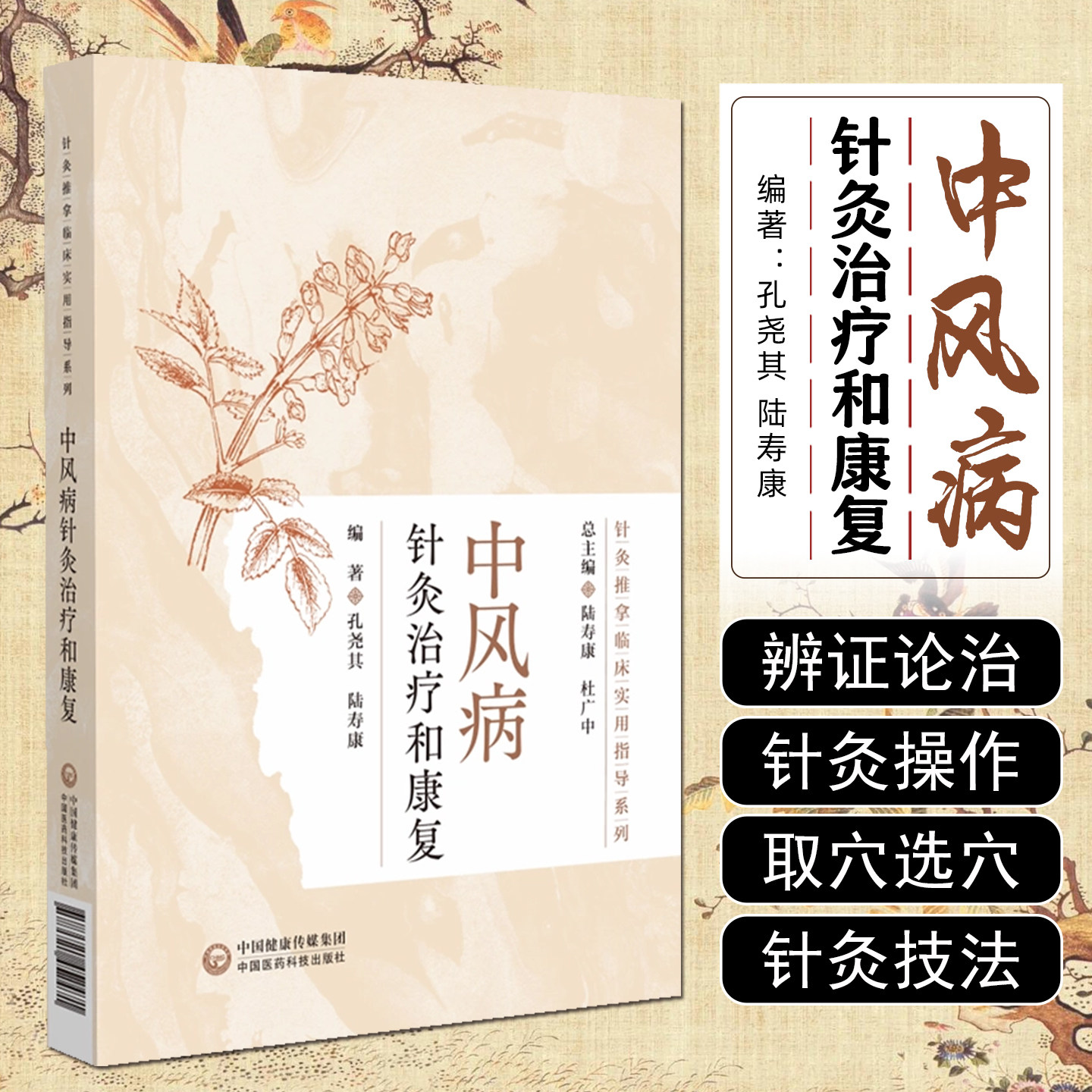 中风病针灸治疗和康复 针灸推拿临床实用指导系列 孔尧其 陆寿康 针灸治疗中风与康复 中国医药科技出版社9787521452471