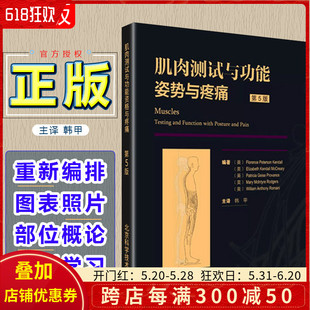 按摩健身热身锻炼参考工具书籍 9787571400354 北京科学技术出版 第五版 主译韩甲 肌肉测试与功能姿势与疼痛第5版 社 正版