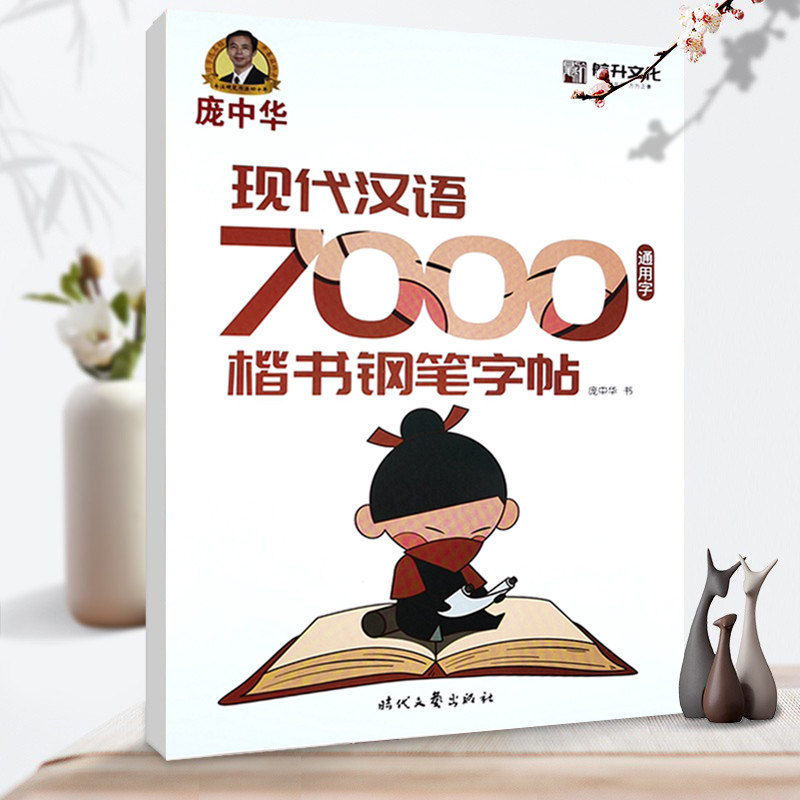 庞中华现代汉语7000通用字楷书钢笔字帖 正楷楷体硬笔书法钢笔临摹字帖 中小学生成人常用字基础训练规范字练字帖 时代文艺