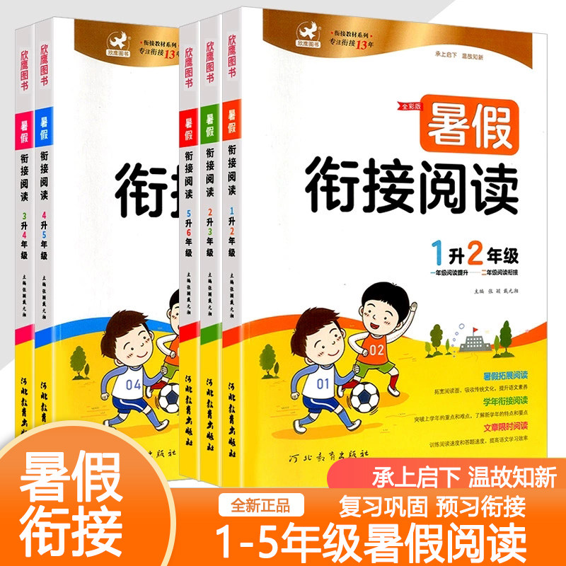 暑假衔接阅读一升二升三四五六年级暑期123456年级阅读提升衔接阅读理解专项训练部编人教版暑假作业语文拓展阅读提升训练欣鹰图书