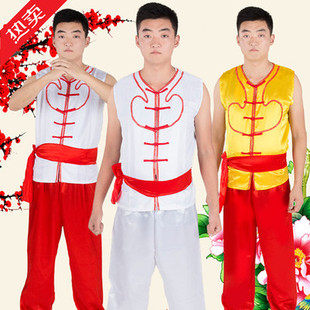 男装打鼓服舞龙舞狮表演服 农夫船夫演出服 赛龙舟鼓手服装腰鼓服