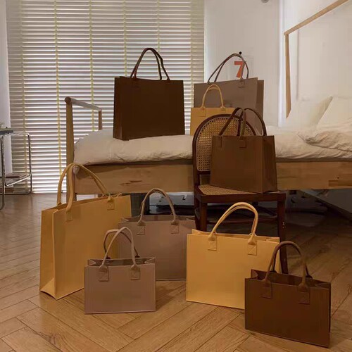 加厚拉链托特包时尚大容量