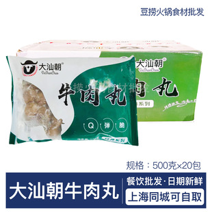 大汕朝经典牛肉丸500g×20包 牛筋丸冒菜火锅串串麻辣烫丸子商用