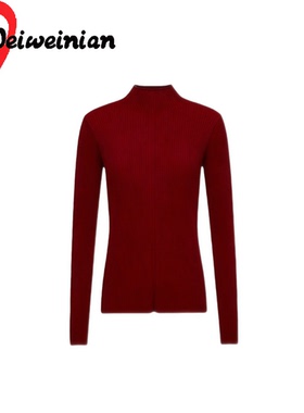 Weiwei nian i原创女装25上新冬季立领长袖针织衫
