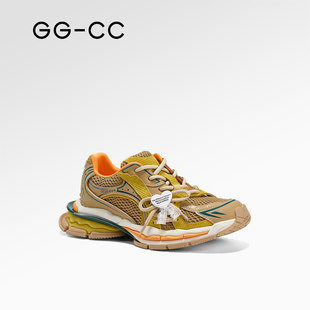 【正确版本】GGCC幸运捕手2026年春季新款银色厚底老爹鞋女休闲鞋