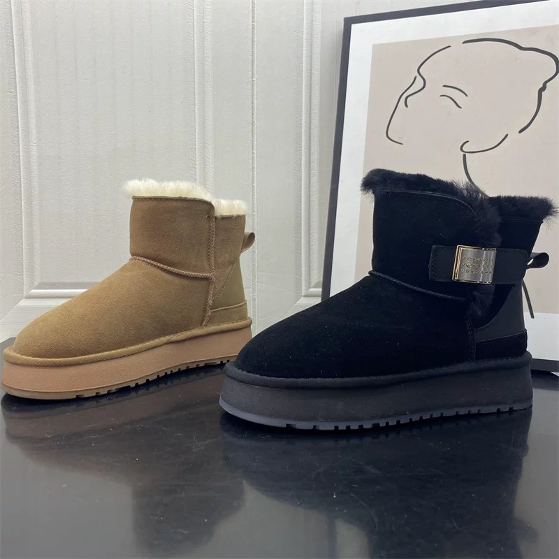 羊毛皮毛一体2023新款真皮雪地靴