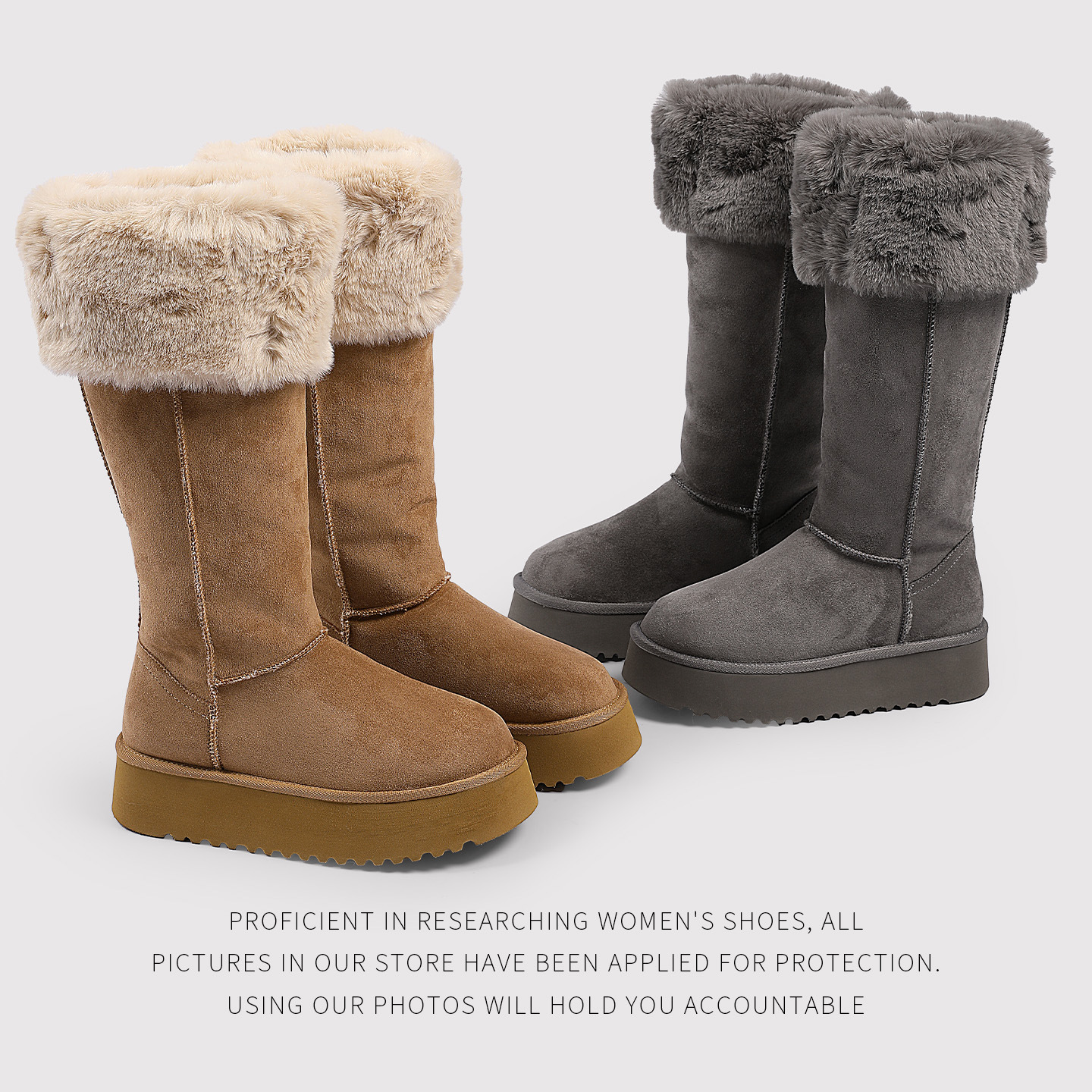 长筒雪地靴女冬加绒加厚新款过膝长靴厚底时尚百搭高筒靴