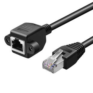 六类 6类纯铜千兆网线网络延长线 RJ45公对母宽带连接线带耳朵