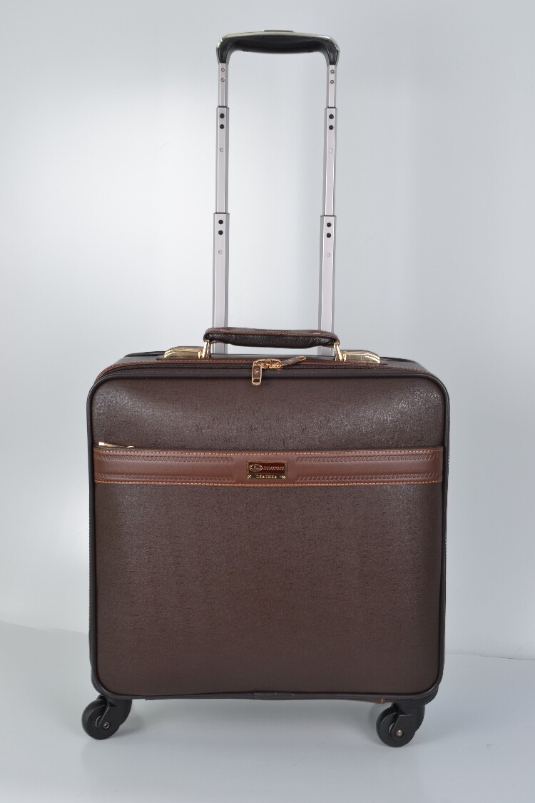 高端皮质旅行箱拉杆箱子万向轮女男24寸商务密码箱18防水行李皮箱