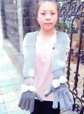 毛线手套围巾女秋冬时尚韩版百搭甜美可爱保暖针织帽围巾手套套装