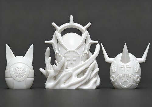 数码宝贝/凯撒铠甲金刚武神数码蛋打印白膜digimon数码暴龙GK手办