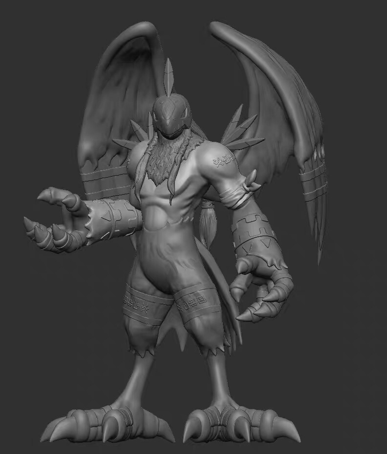 数码宝贝/数码暴龙 加楼达兽3d打印白膜digimon潮玩GK手办图片