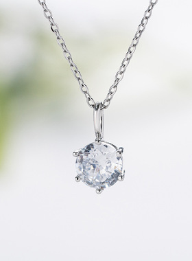 个性简约锆石吊坠项链女韩版轻奢风设计网红爆款锁骨链级感饰