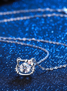 灵动哈喽kitty猫项链女款轻奢小众精致简约百搭锁骨链级感2024