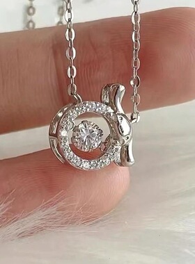 大耳狗项链女潮学生玉桂狗锁骨链日系甜美少女心送闺蜜女友礼物