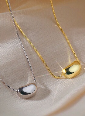 简约diy豆豆项链相思豆钛钢简约气质锁骨链百搭母亲节送女友礼物