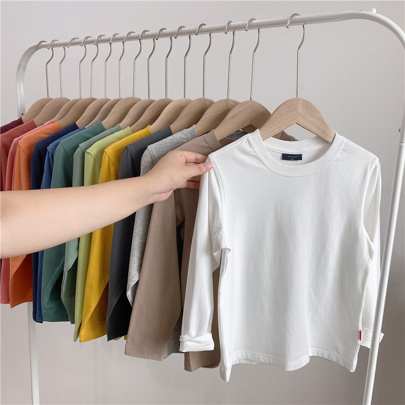 2025新儿童纯色打底衫男童长袖t恤宝宝体恤中大童女童上衣秋冬款,童装/婴儿装/亲子装,T恤,淘宝优惠券,粉丝福利购,淘宝优惠卷