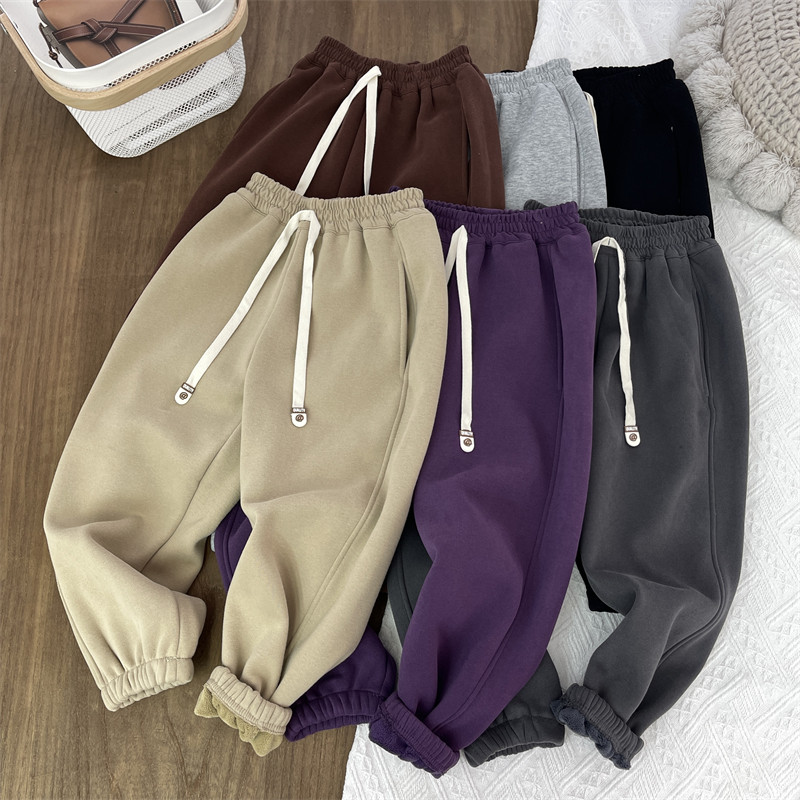 【店主推荐】儿童加绒运动裤中大童休闲裤男童卫裤女童裤子秋冬款,童装/婴儿装/亲子装,裤子,淘宝优惠券,粉丝福利购,淘宝优惠卷