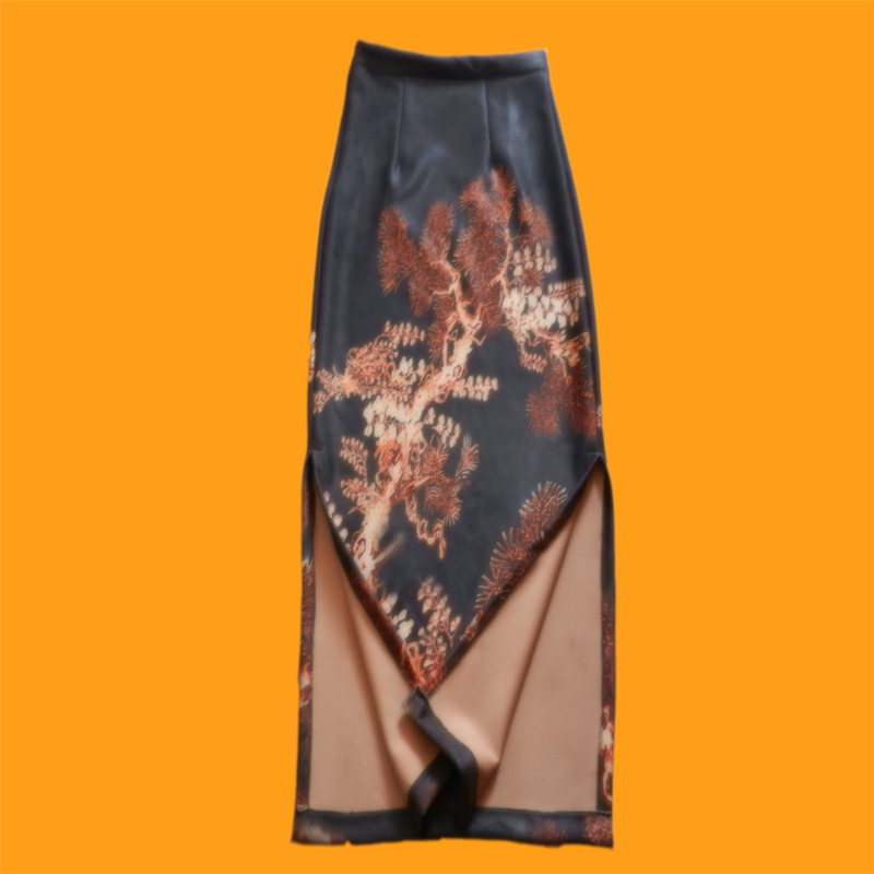 长裙包臀复古一步裙个性