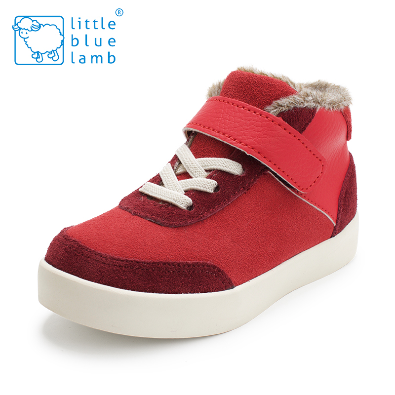 Chaussures hiver enfant en cuir LITTLE BLUE LAMB ronde coutures en cuir pour hiver - semelle caoutchouc naturel - Ref 1044114 Image 2