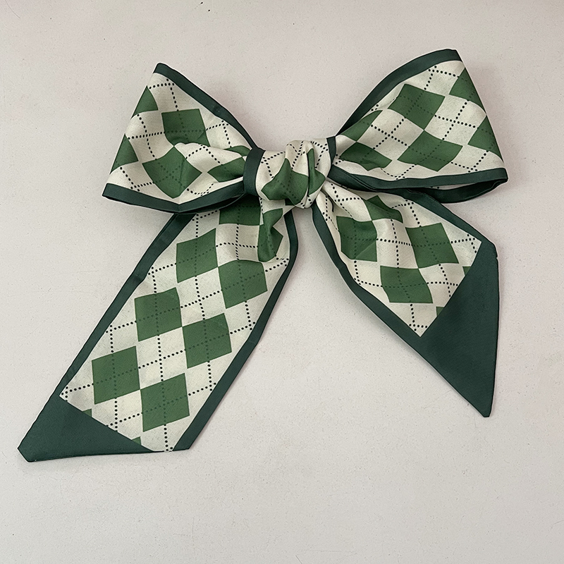 韩版百搭小长条绿色树叶飘带夏季双面丝巾发带女绑包包扎头发丝带