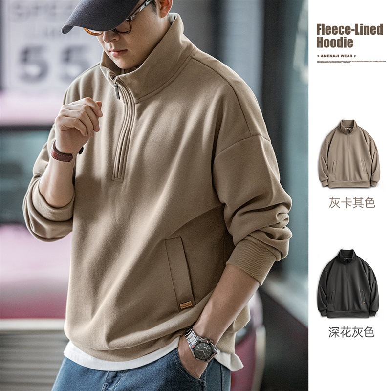 马登工装加绒卫衣摇粒绒秋冬外套