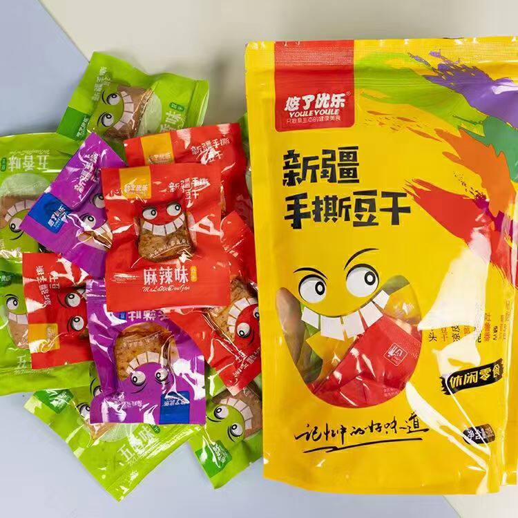 悠了优乐新疆特产手撕豆干麻辣五面筋制品