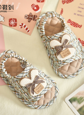 新款布艺儿童1-3岁学步鞋软底防滑静音家居室内地板拖鞋四季卡通