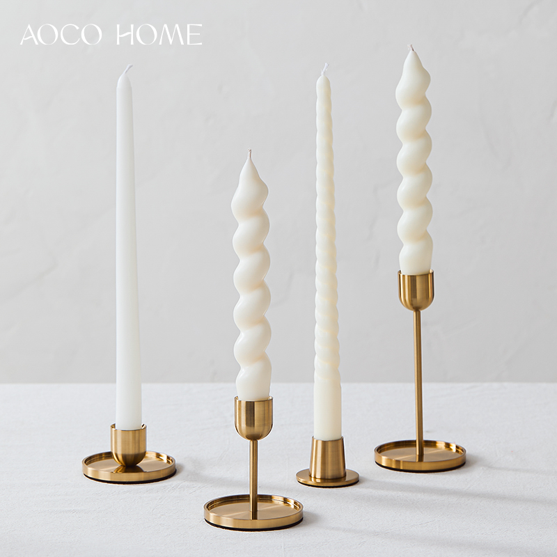 轻奢金属蜡烛烛台摆件软装搭配