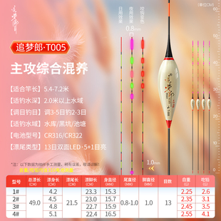 日夜两用电子漂夜光漂鸽子蛋带壳芦苇枣核行程黑坑野钓鱼漂鲫鲤鱼