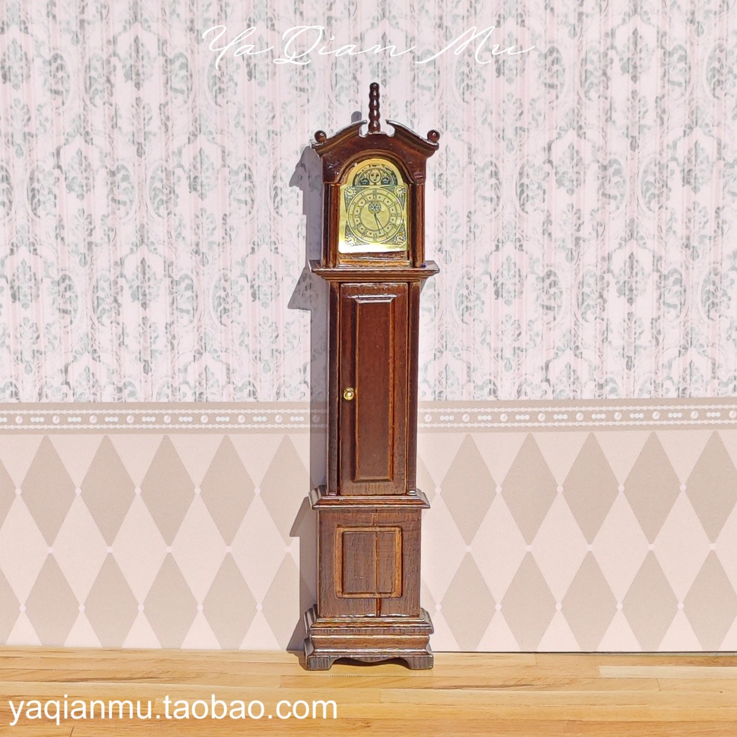 复古老爷钟 1:12微缩娃屋家具装饰木摆件迷你dollhouse时钟落地钟,玩具/童车/益智/积木/模型,家居/生活场景,淘宝优惠券,粉丝福利购,淘宝优惠卷