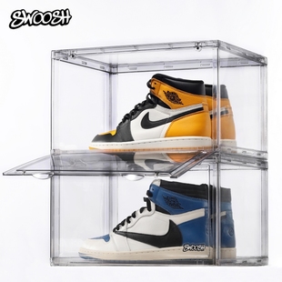 柜家用 SWOOSH亚克力全透明鞋 盒收纳盒AJ球鞋 展示盒鞋 子防尘塑料鞋
