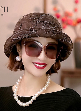 布塔桑蚕丝锦油绸渔夫帽女油丝高级感显脸小帽子盆帽小香风PT0794