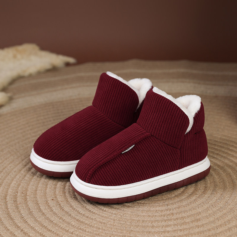 加厚毛毛保暖防滑厚底居家外穿高包跟棉拖鞋男女款老人棉鞋妈妈鞋